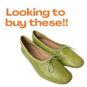 LOOKING for Mansur Gavriel Green Flats